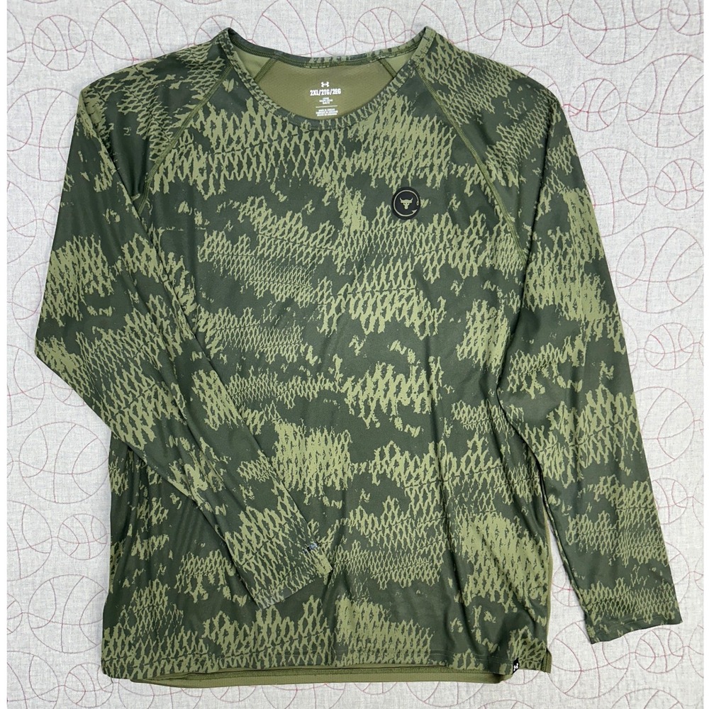Under‎ Armour Project Rock Iso-Chill Fishing Shirt Green Camo / Men's XX-Large